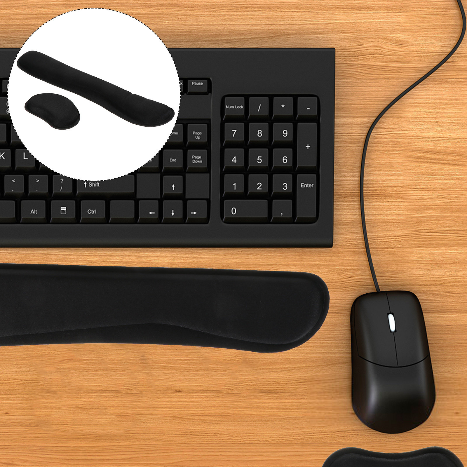 Gaming Keyboard And Mouse Set - 1 zestaw podkładek pod nadgarstki z