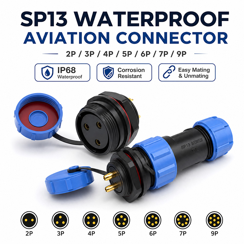 Aviator Connector Kit - Wodoodporne złącze lotnicze IP68 SP13, gniazdo