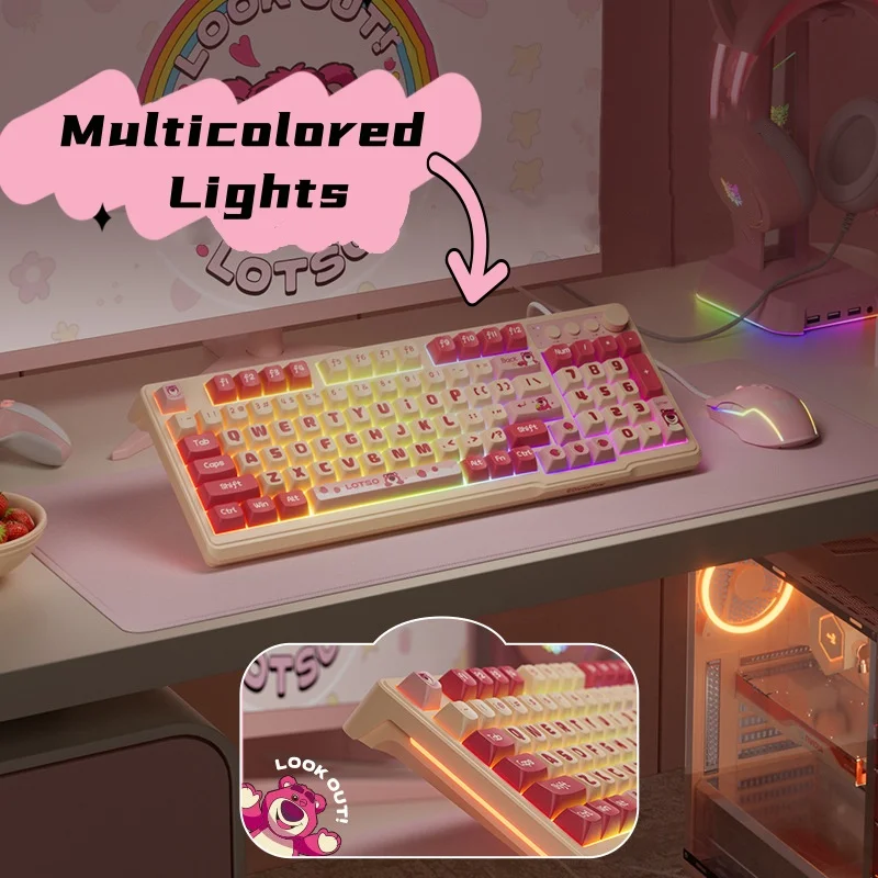 Gaming Keyboard And Mouse Set - Lotso Keyboard Bezprzewodowa klawiatura do gier