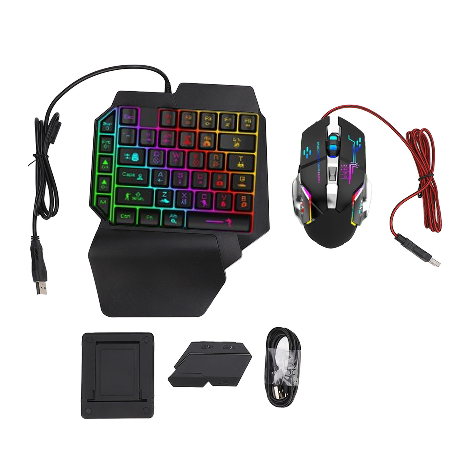 Gaming Keyboard Hand - Zestaw konwertera klawiatura-mysz, responsywna klawiatura i