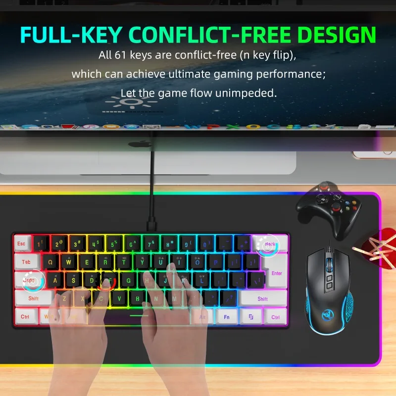 Zestaw Klawiatura i Mysz 60% d – Gaming Keyboard And Mouse Set recenzja i cena