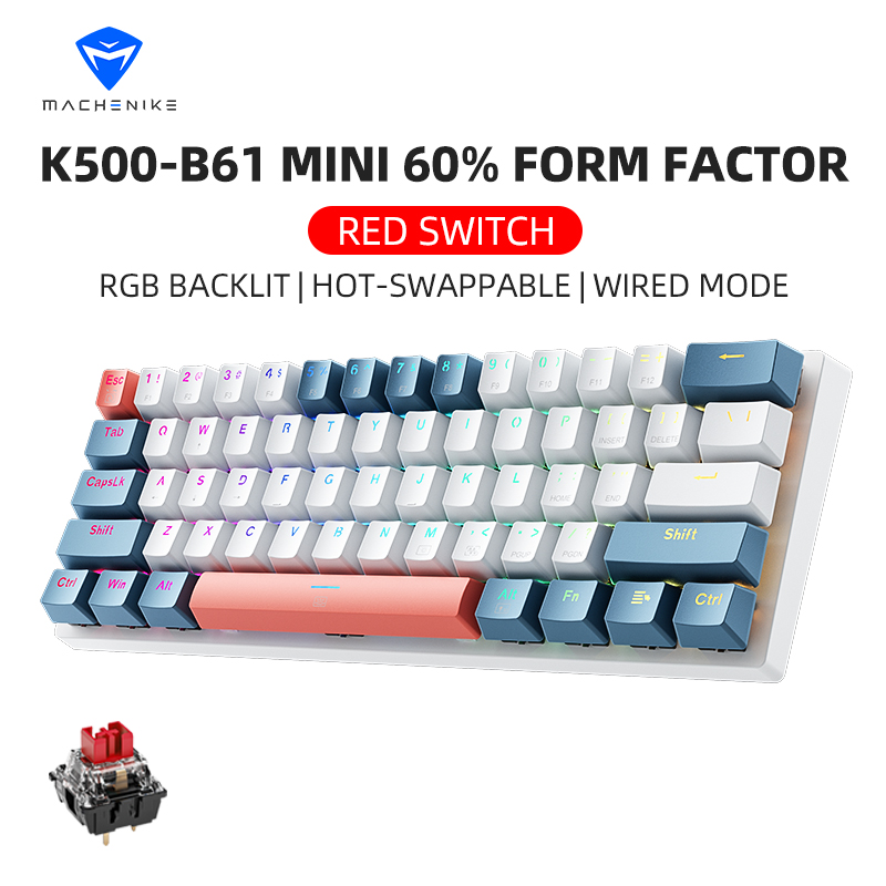 K500-B61 Machenike Mini Mechan – Gaming Keyboard Blue Switches recenzja i cena