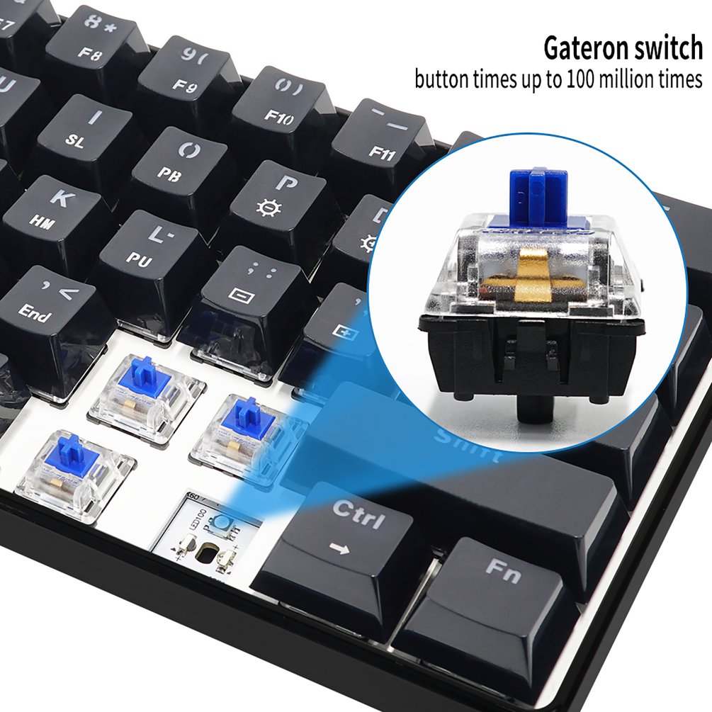 SKYLOONG GK61 Mini przenośna 6 – Gaming Keyboard Blue Switches recenzja i cena